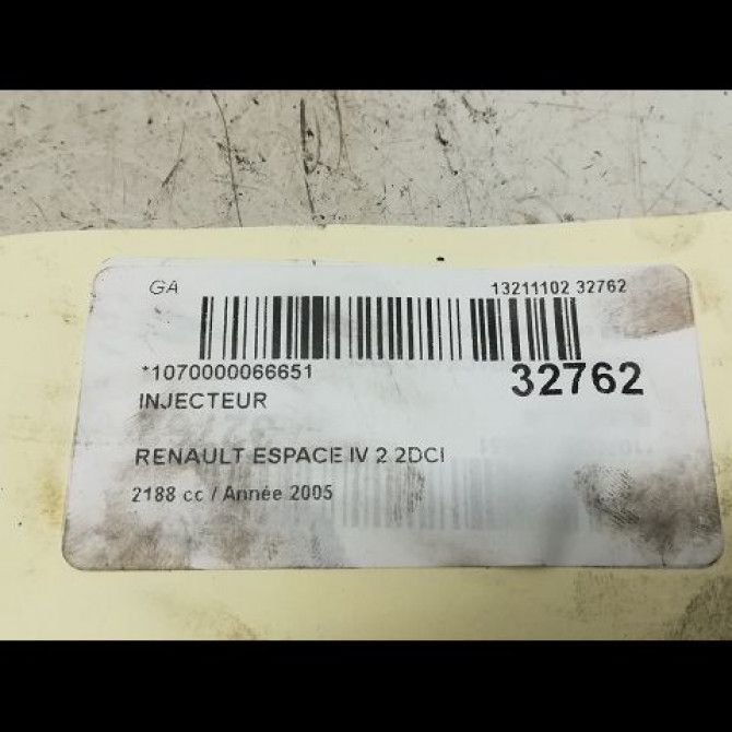 Injecteur occasion RENAULT ESPACE IV Phase 1 09-2002->03-2006 2.2 DCI 150ch 8201043626 4