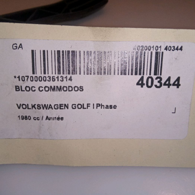 Bloc commodos occasion VOLKSWAGEN GOLF I Phase 2 07-1980->01-1984 4