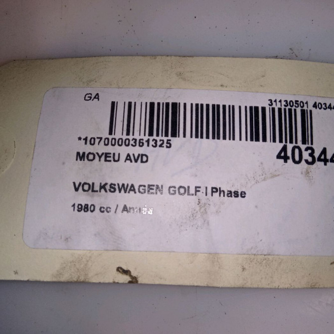 Moyeu avd occasion VOLKSWAGEN GOLF I Phase 2 07-1980->01-1984 4