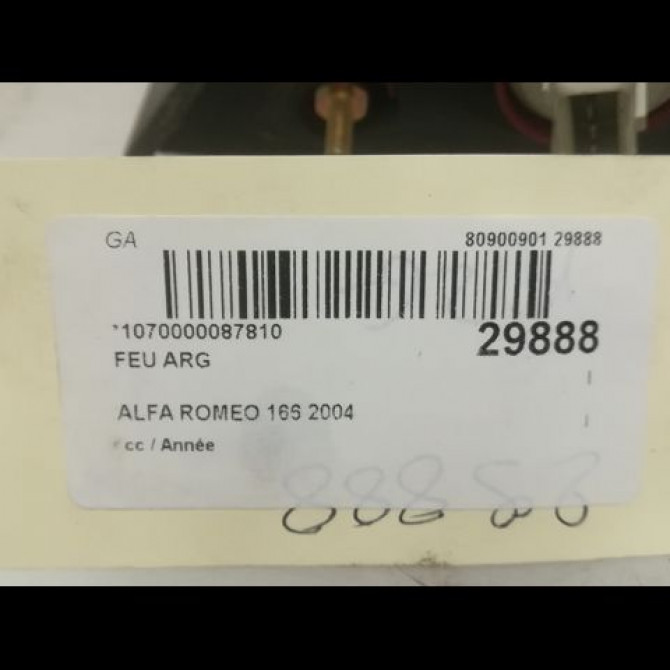 Feu arrière gauche occasion ALFA ROMEO 166 60597302 3