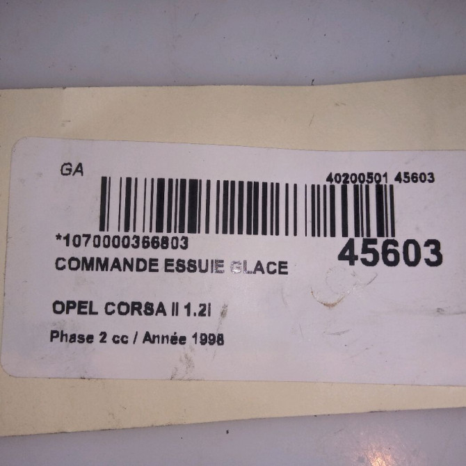 Commande essuie glace occasion OPEL CORSA II Phase 2 04-1997->10-2000 1.2i 90481242 5