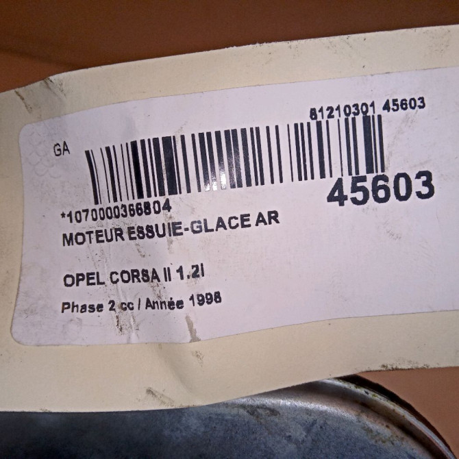 Moteur essuie-glace arrière occasion OPEL CORSA II Phase 2 04-1997->10-2000 1.2i 90386268 4
