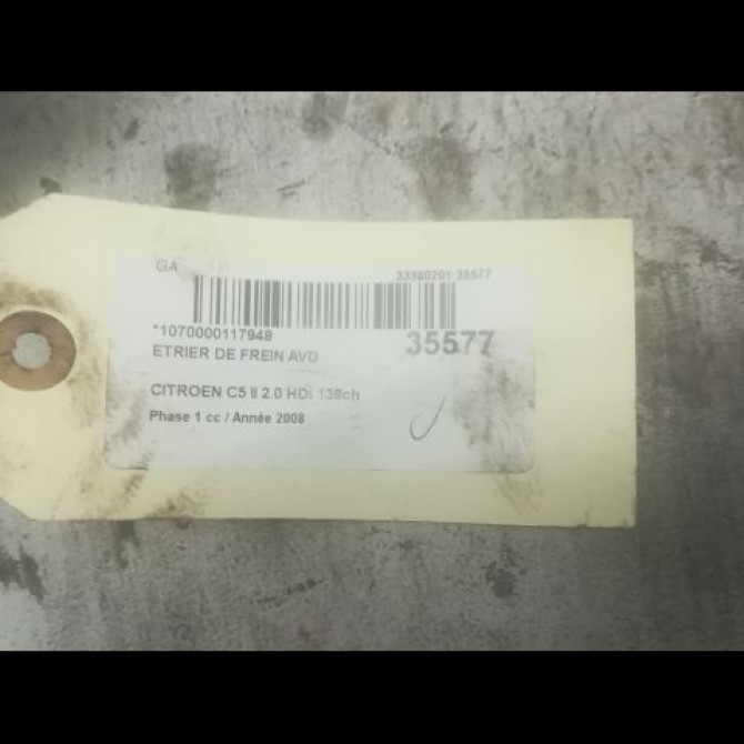 Etrier de frein avant droit occasion CITROEN C5 II Phase 1 04-2008->... 2.0 HDi 138ch 4400V4 3