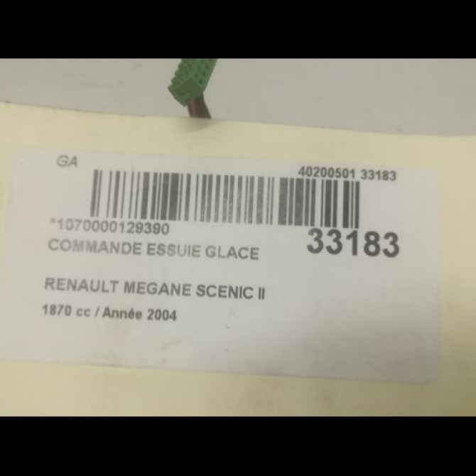 Commande essuie glace occasion RENAULT SCENIC II Phase 1 03-2004->09-2006 1.5 DCI 100ch 7701069597 3