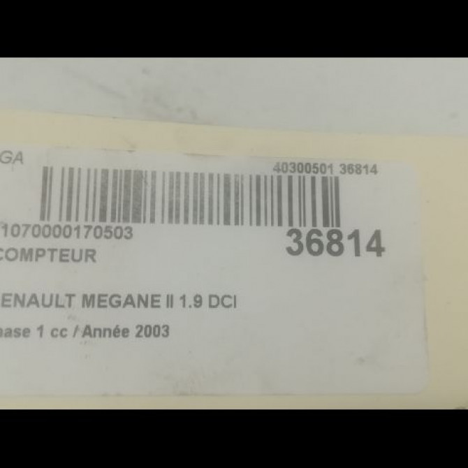 Compteur occasion RENAULT MEGANE II Phase 1 09-2003->12-2005 1.9 DCI 120ch 8200399701 3