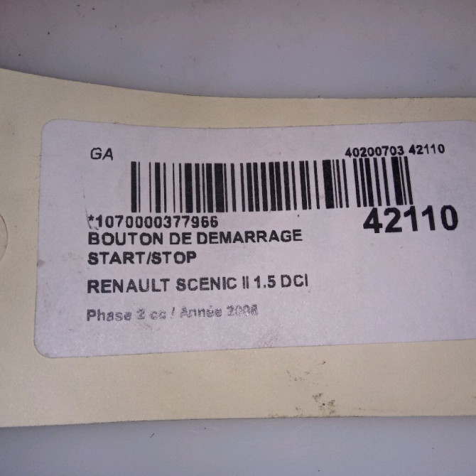 occasion RENAULT SCENIC II Phase 2 09-2006->04-2009 1.5 DCI 105ch 4