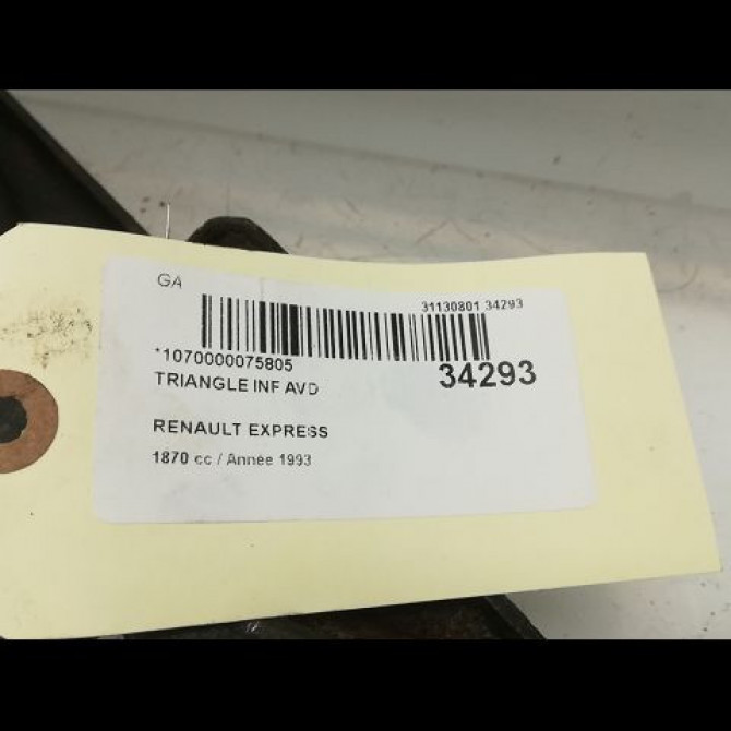 Triangle inf avd occasion RENAULT EXPRESS Phase 1 11-1985->09-1994 7700783456 3