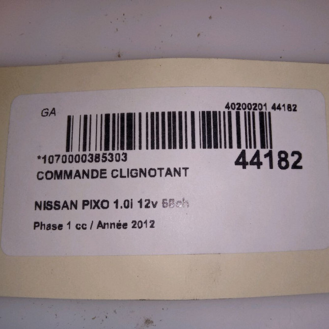 Commande clignotant occasion NISSAN PIXO Phase 1 05-2009->... 1.0i 12v 68ch 5