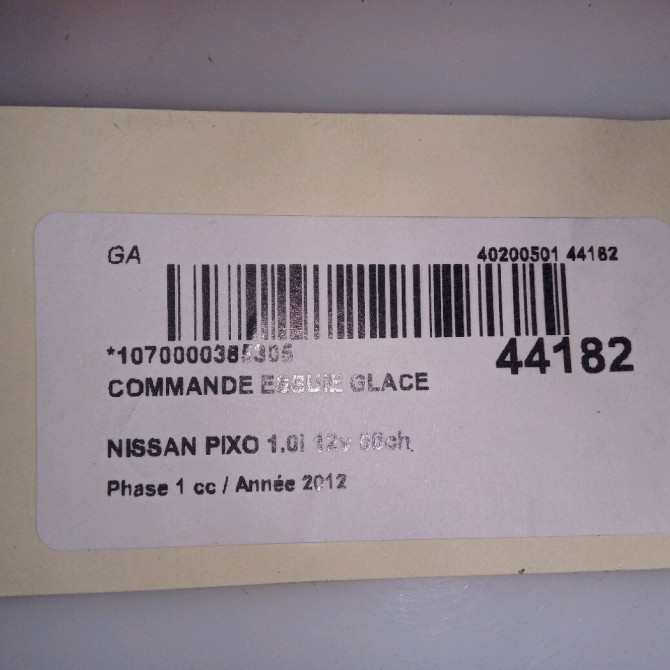 Commande essuie glace occasion NISSAN PIXO Phase 1 05-2009->... 1.0i 12v 68ch 5