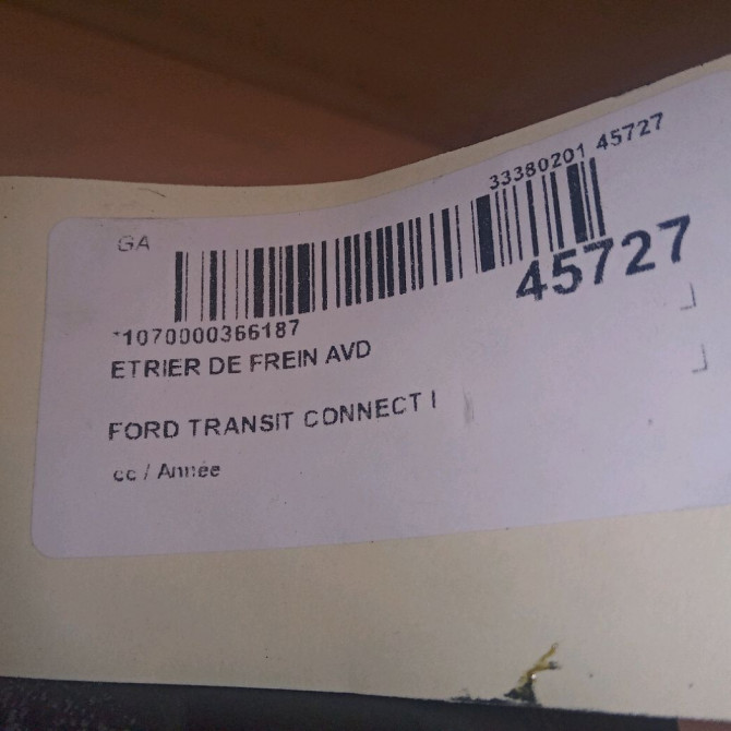 Etrier de frein avant droit occasion FORD TRANSIT CONNECT I 5039027 4