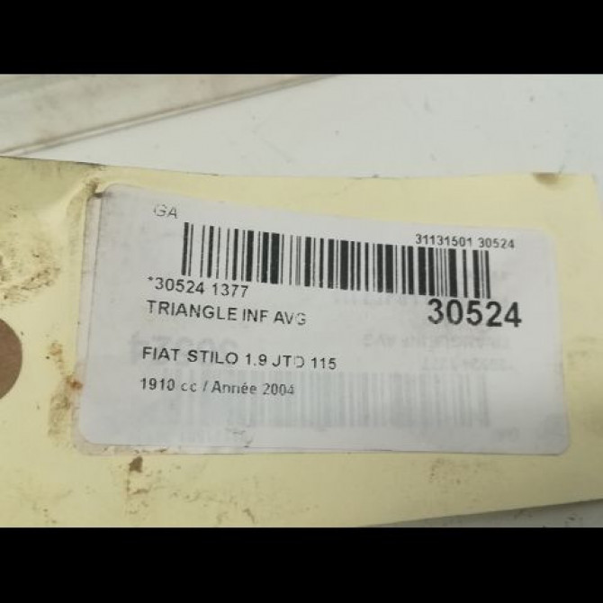 Triangle inf avg occasion FIAT STILO Phase 1 10-2001->09-2007 50705083 4