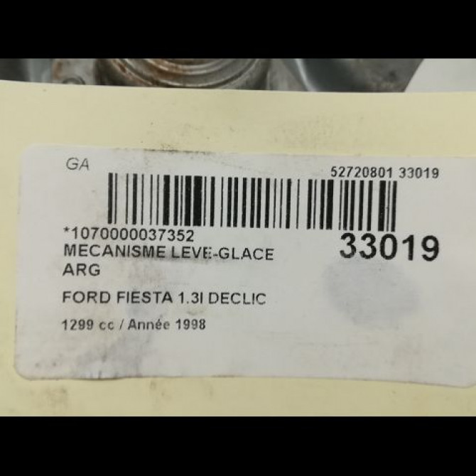 Mecanisme leve-glace arrière gauche occasion FORD FIESTA IV Phase 1 09-1995->09-1999 1.3i 1091052 5