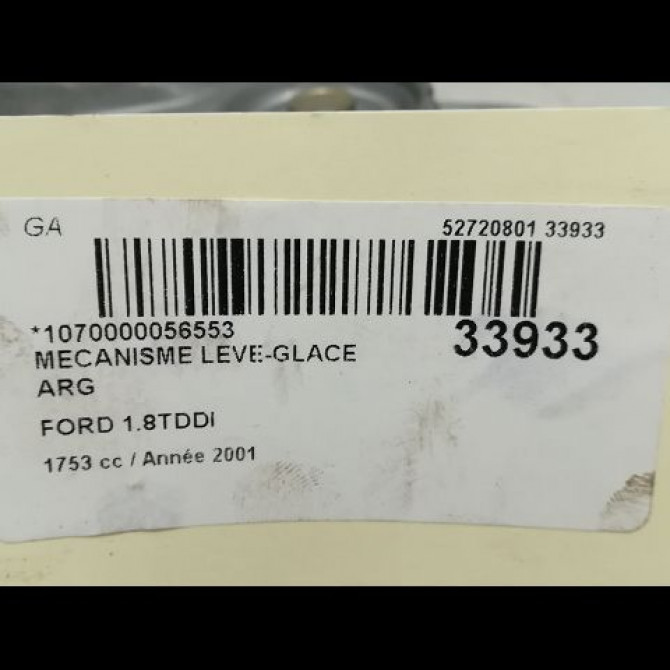 Mecanisme leve-glace arrière gauche occasion FORD FIESTA IV Phase 2 09-1999->09-2002 1.8 D 1091052 5