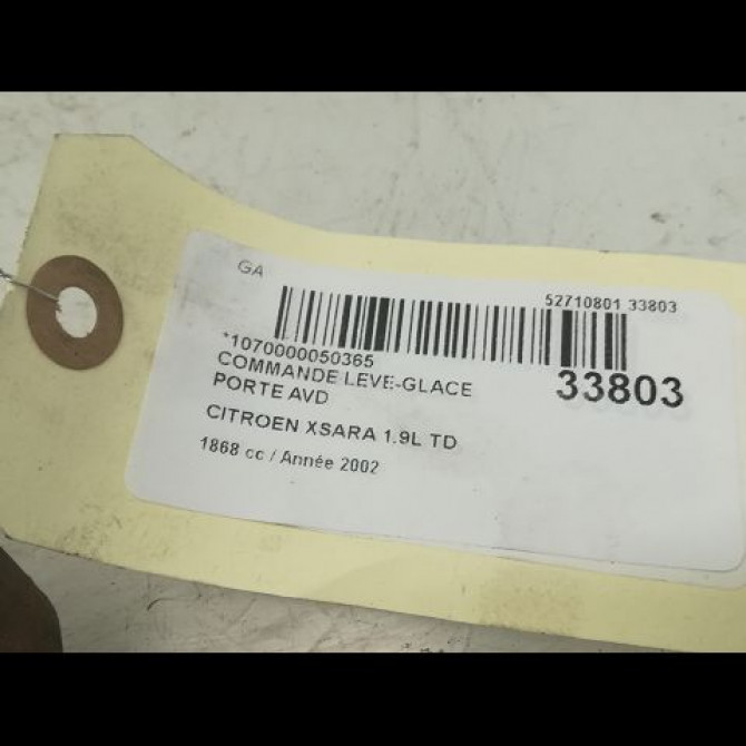 Commande lève-glace porte avant droite occasion CITROEN XSARA Phase 2 09-2000->12-2005 1.9 D 6552Z7 4