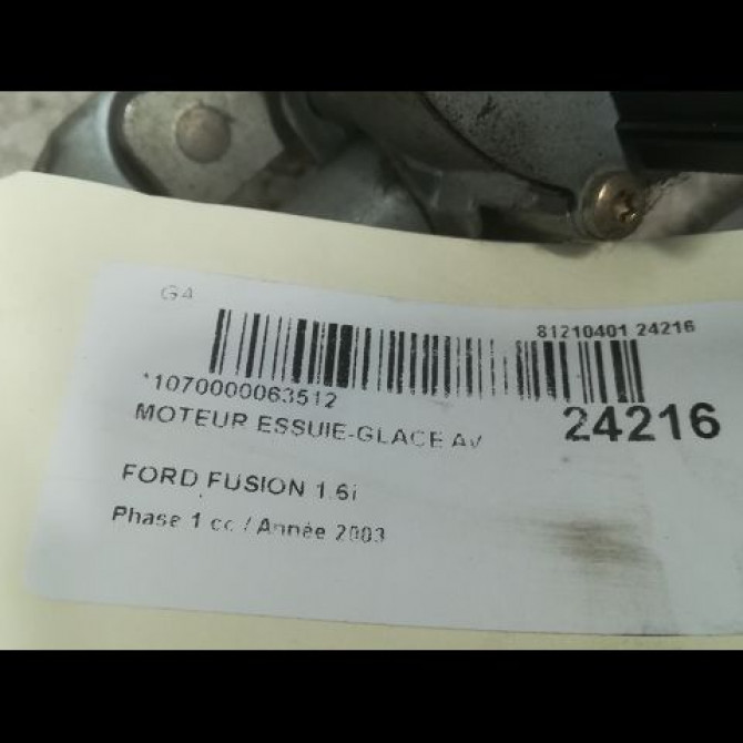 Moteur essuie-glace avant occasion FORD FUSION Phase 1 09-2002->10-2005 1.6i 1740714 3