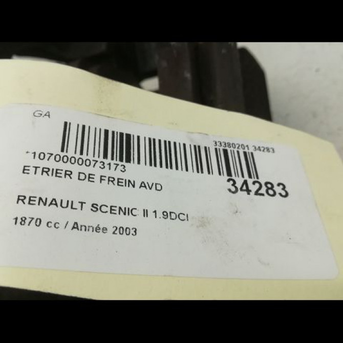 Etrier de frein avant droit occasion RENAULT SCENIC II Phase 1 03-2004->09-2006 7701207686 4