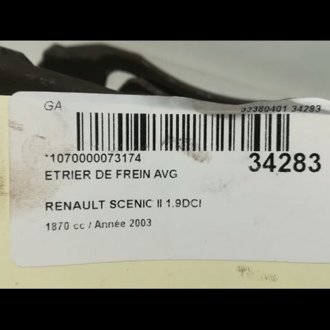 Etrier de frein avant gauche occasion RENAULT SCENIC II Phase 1 03-2004->09-2006 7701207685 4