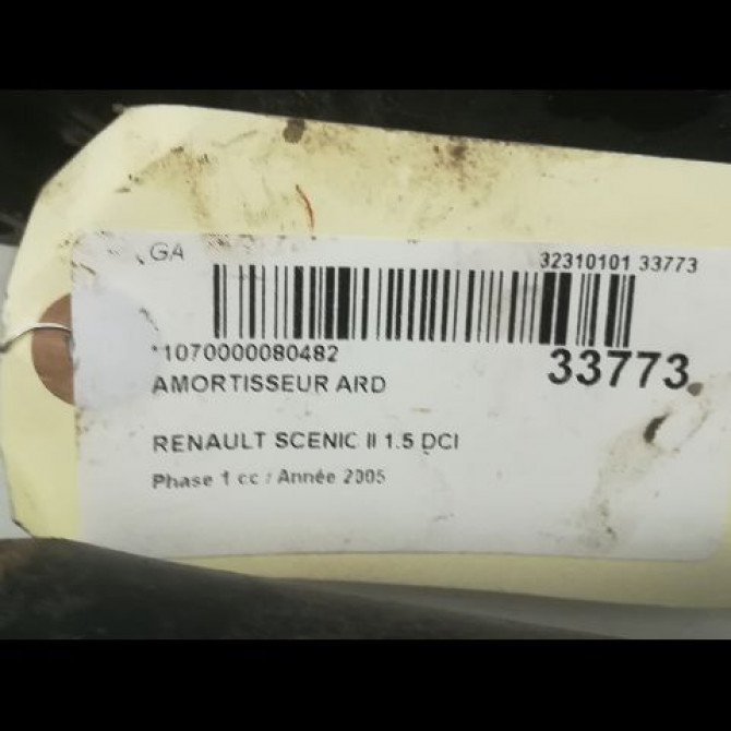 Amortisseur arrière droit occasion RENAULT SCENIC II Phase 1 03-2004->09-2006 1.5 DCI 100ch 8200415734 2