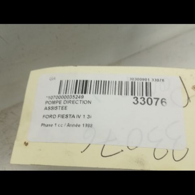 Pompe direction assistee occasion FORD FIESTA IV Phase 1 09-1995->09-1999 1.3i 3907535 4