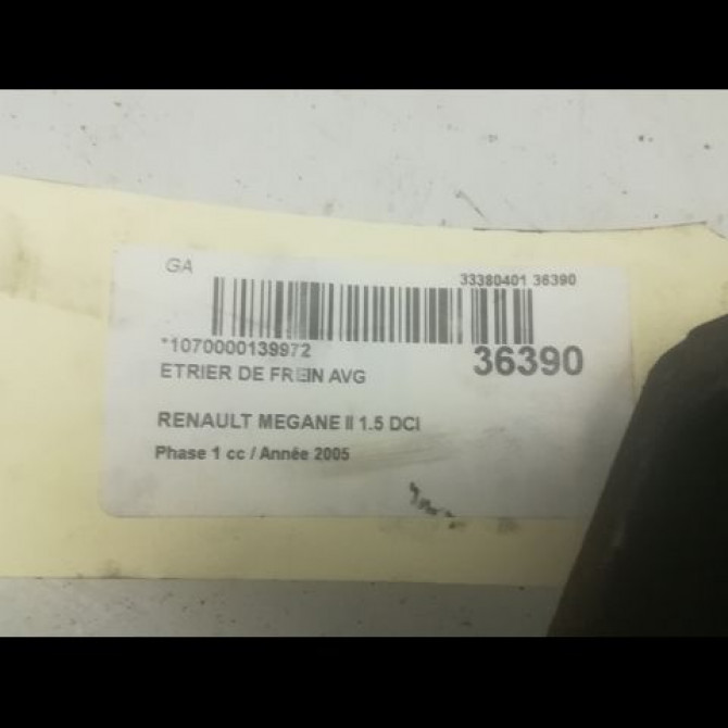 Etrier de frein avant gauche occasion RENAULT MEGANE II Phase 1 09-2003->12-2005 1.5 DCI 80ch 7701207685 3