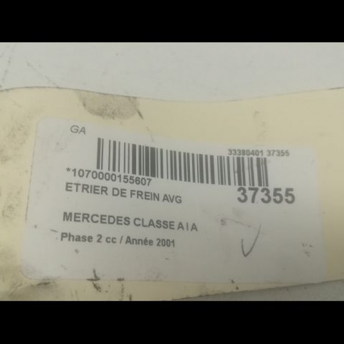 Etrier de frein avant gauche occasion MERCEDES CLASSE A I Phase 2 03-2001->09-2004 A 170 CDI 1684200283 3