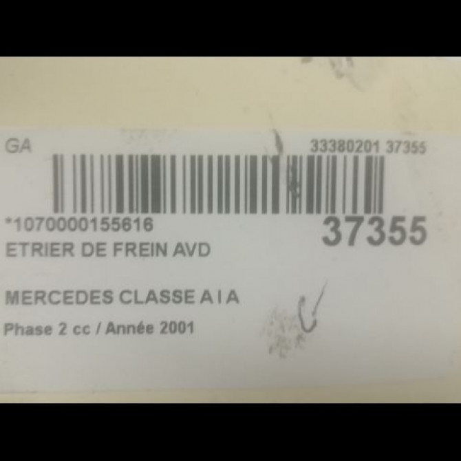 Etrier de frein avant droit occasion MERCEDES CLASSE A I Phase 2 03-2001->09-2004 A 170 CDI 1684200383 3