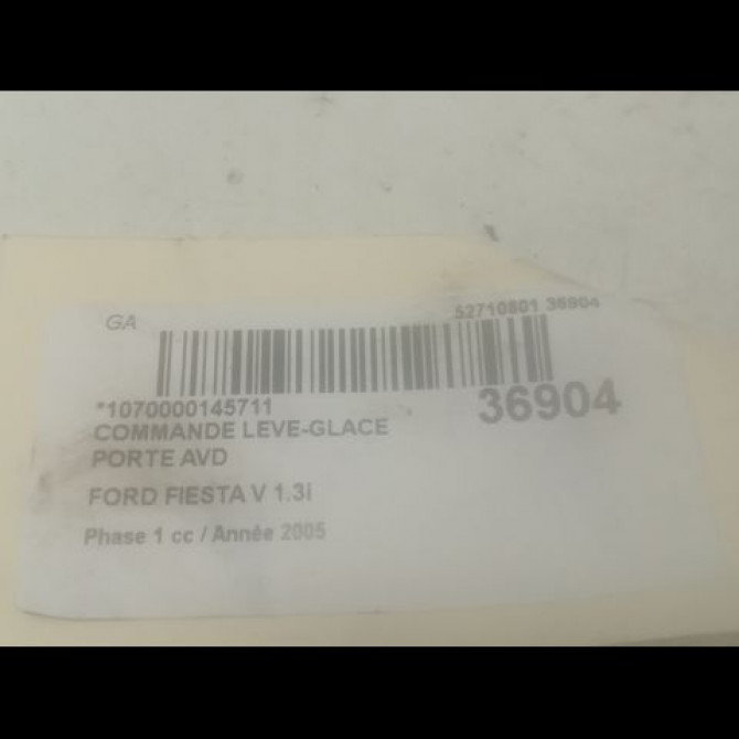 Commande lève-glace porte avant droite occasion FORD FIESTA V Phase 1 09-2002->10-2005 1.3i 3