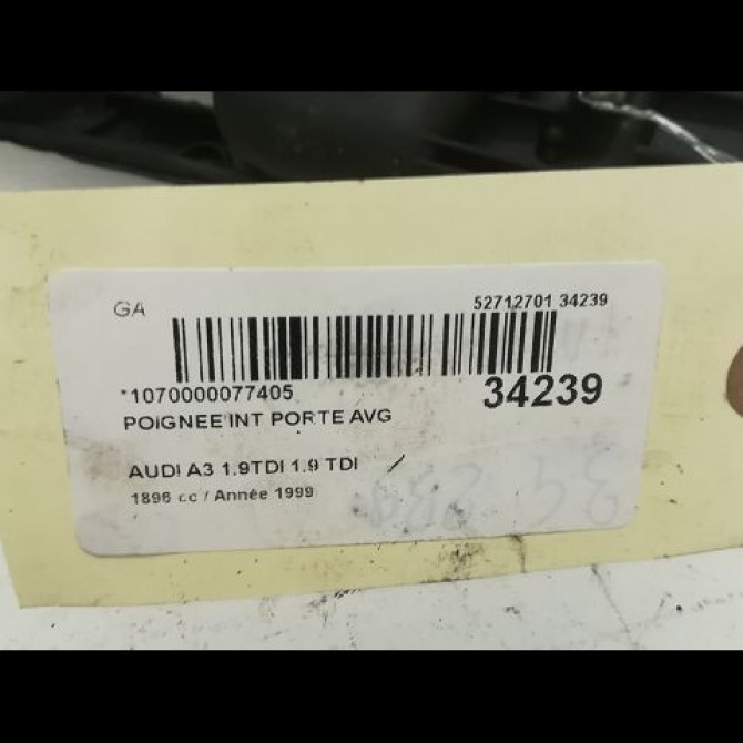 Poignee int porte avg occasion AUDI A3 I Phase 1 09-1996->10-2000 8L18370217PR 3