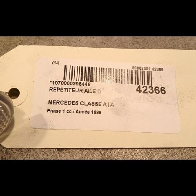 Répétiteur aile droite occasion MERCEDES CLASSE A I Phase 1 01-1998->03-2001 A 170 CDI 1688200121 2