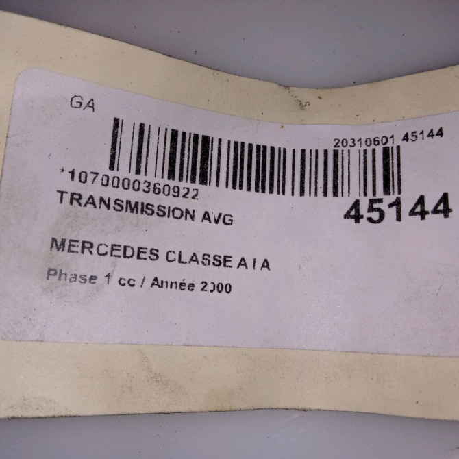 Transmission avant gauche occasion MERCEDES CLASSE A I Phase 1 01-1998->03-2001 A 170 CDI 1683603172 3