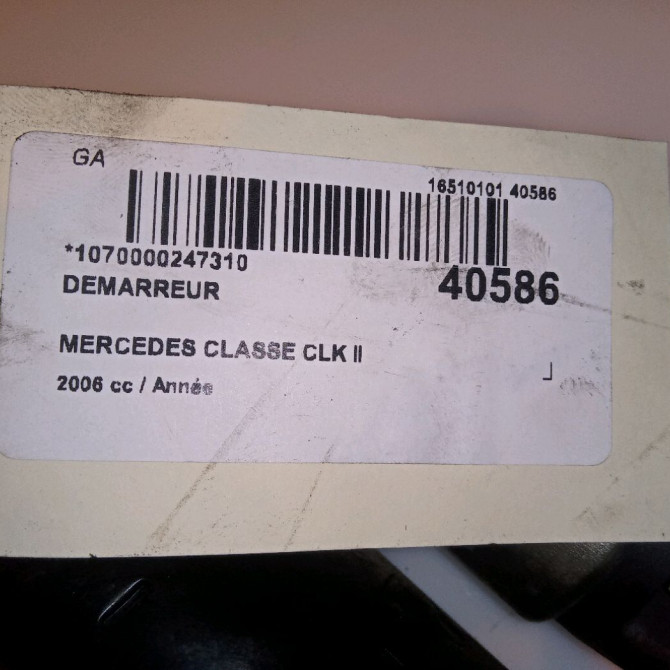 Démarreur occasion MERCEDES CLASSE CLK II Phase 2 COUPE 05-2005->12-2009 61516101 4