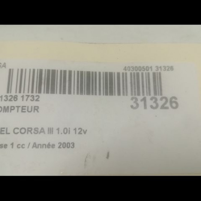 Compteur occasion OPEL CORSA III Phase 1 10-2000->08-2003 1.0i 12v 3