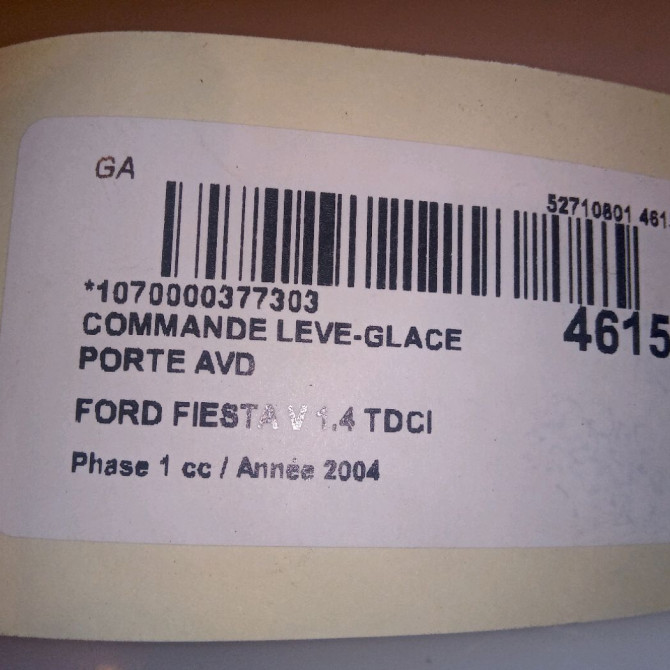 Commande lève-glace porte avant droite occasion FORD FIESTA V Phase 1 09-2002->10-2005 1.4 TDCI 4