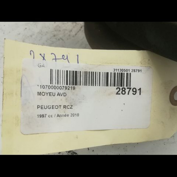 Moyeu avd occasion PEUGEOT RCZ Phase 1 01-2010->12-2012 335097 4