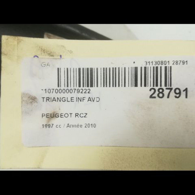 Triangle inf avd occasion PEUGEOT RCZ Phase 1 01-2010->12-2012 3521V4 3