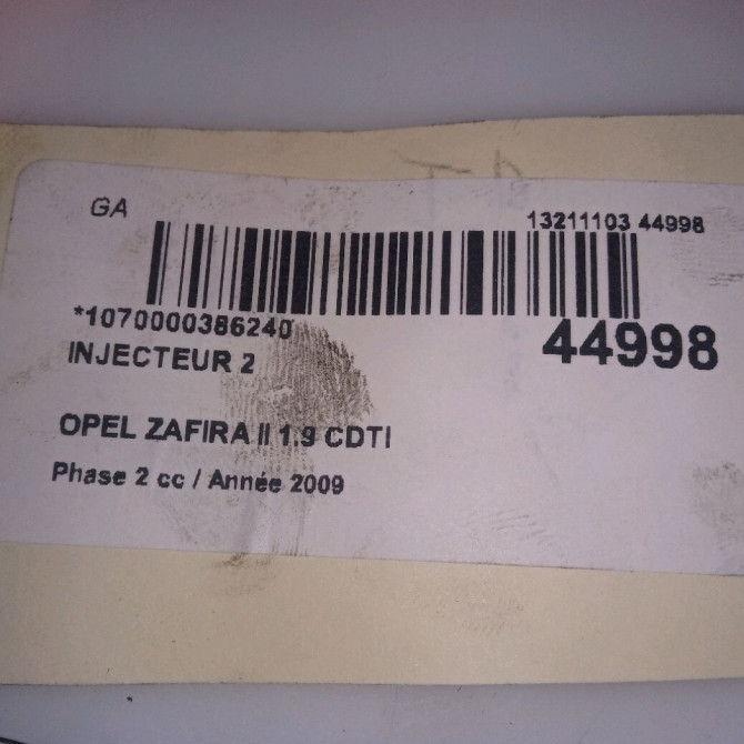 occasion OPEL ZAFIRA II Phase 2 01-2008->12-2014 1.9 CDTI 100ch 4