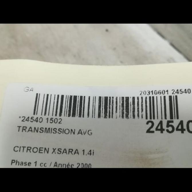Transmission avant gauche occasion CITROEN XSARA Phase 1 02-1998->09-2000 1.4i 32721F 4