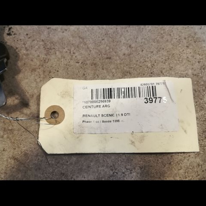 Ceinture arrière gauche occasion RENAULT SCENIC I Phase 1 09-1996->08-1999 1.9 DTI 100ch 7700422294 2