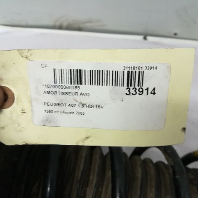 Amortisseur avant droit occasion PEUGEOT 407 Phase 1 04-2004->07-2008 1.6 HDI 16v 5202PA 4