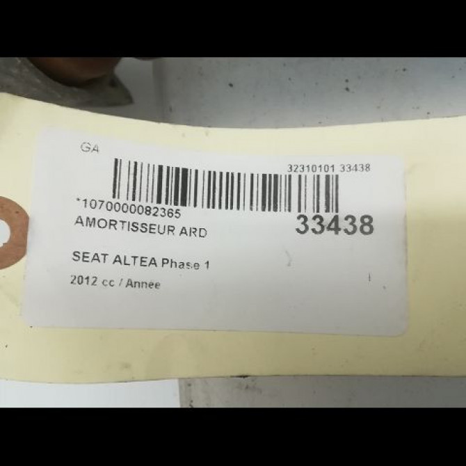 Amortisseur arrière droit occasion SEAT ALTEA Phase 2 XL 08-2010->11-2012 2.0 TDI 140ch 1K0513029JG 3
