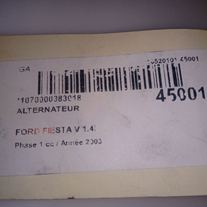 Alternateur occasion FORD FIESTA V Phase 1 09-2002->10-2005 1.4i 1592234 7