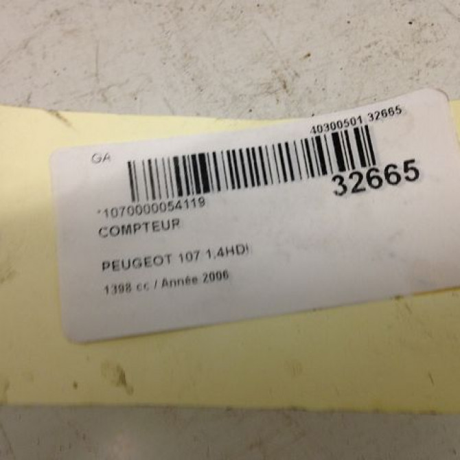 Compteur occasion PEUGEOT 107 Phase 1 06-2005->12-2008 1.4 HDI 6103AW 4