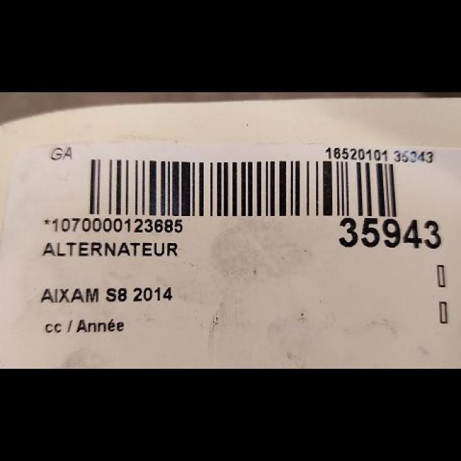 Alternateur occasion S8 4