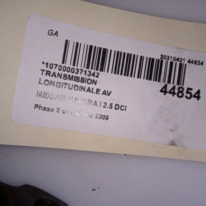 Transmission longitudinale av occasion NISSAN NAVARA I Phase 1 08-2005->12-2010 3