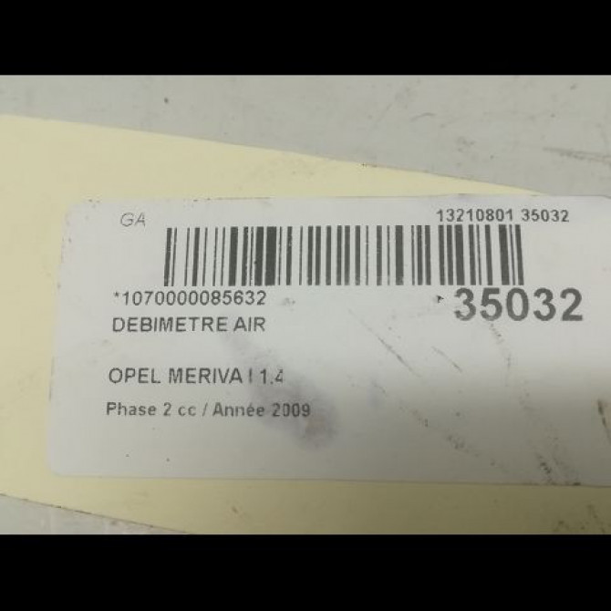 Debimetre air occasion OPEL MERIVA I Phase 2 01-2006->09-2010 1.4 TWINPORT 93179927 5