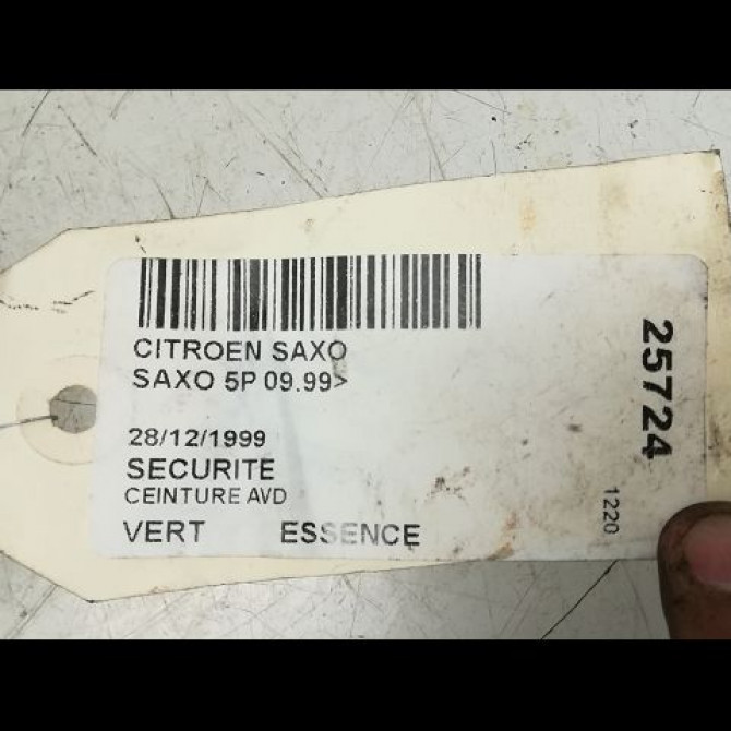 Ceinture avant droite occasion CITROEN SAXO Phase 1 03-1996->09-1999 1.1i 8973Y8 3