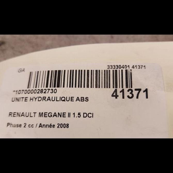 Unité hydraulique ABS occasion RENAULT MEGANE II Phase 2 01-2006->06-2009 1.5 DCI 105ch 7701063867 3