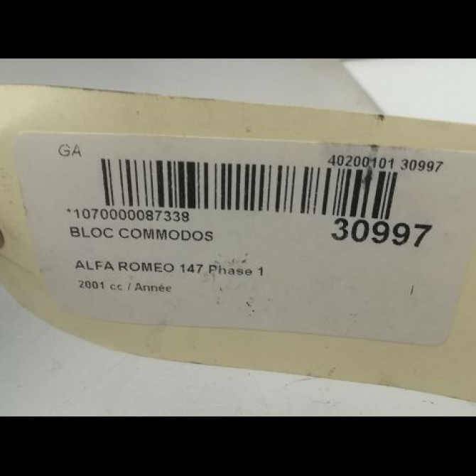 Bloc commodos occasion ALFA ROMEO 147 Phase 1 09-2000->09-2004 735316294 8