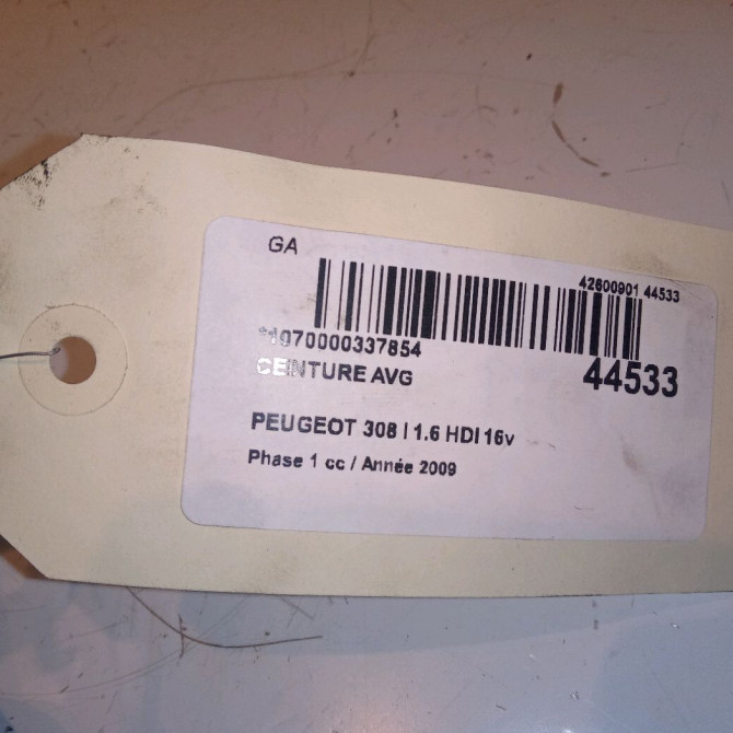 Ceinture avant gauche occasion PEUGEOT 308 I Phase 1 09-2007->03-2011 1.6 HDI 16v 90ch 8975K6 3