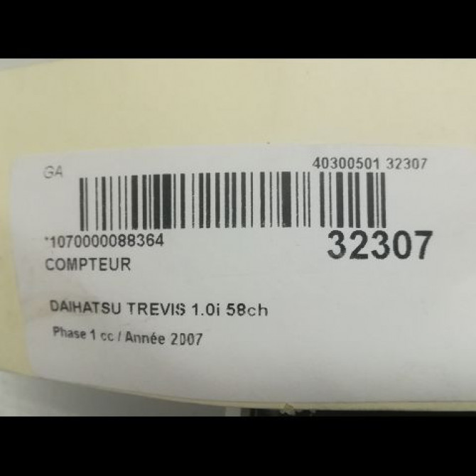 Compteur occasion DAIHATSU TREVIS Phase 1 09-2006->12-2011 1.0i 58ch 83800B2P60 4